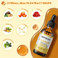 Gouttes liquides de racine de Maca OEM 60 ml, 60 portions, extrait 30:1 avec Ashwagandha et L-Arginine pour l'énergie