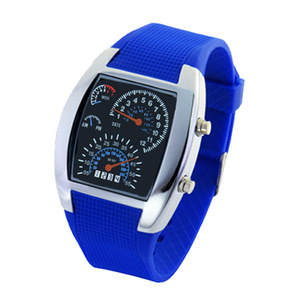 Relojes Deportivos de Moda para Hombre y Mujer al por Mayor, Económicos, con Esfera de Turbina Estilo Aviación y Luces Intermitentes - Product Image 2