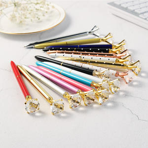 Promocionais White Diamond Canetas Esferográficas Bling Gem <span class=keywords><strong>Pen</strong></span> Presentes para Mulheres Damas de honra Em Massa Canetas Crystal Metal 1.0mm Black Ink - Product Image 4