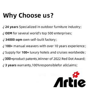 Artie ounge أثاث الفناء المعاصر أريكة ثلاثة أشخاص أثاث حدائق من الألومنيوم - Product Image 6