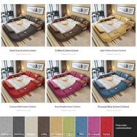Ensemble de lits modernes King Size rembourrés intelligents avec massage et USB multifonction, pour chambre à coucher, meubles de maison, également disponible en Queen Size