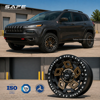Rines de Aleación Todoterreno de Dos Tonos Bronce y Negro Forjados Sim Beadlock de 16 17 18 Pulgadas 5x127 para Jeep Grand Cherokee SUV