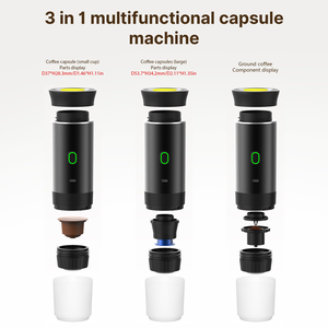 2026 Electric Travel Espresso Machine Heating Water Portable Espresso Maker Compatible with Ground Coffee <b>Small</b> Large Capsules - Product Image 3
