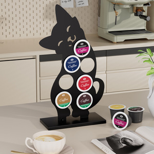 Cat Shape Coffee Pod Holder Carbon Steel <b>Desktop</b> Storage Rack For K Cup Organizing Kitchen Decor - Product Image 4