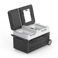 Réfrigérateur de voiture à double zone grande capacité 42L-57L avec compresseur, plage de température de -20°C à 10°C, contrôle par application pour utilisation en camion/camping-car