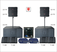 Solution de diffusion de haut-parleur Line Array Auditorium double professionnel de 10 pouces pour les auditoriums d'entreprise