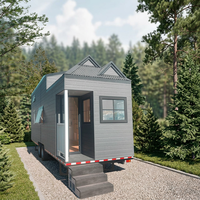 Maison conteneur préfabriquée moderne en acier, portable, sur roues, avec cuisine, salle de bain et espace de vie - LIVRAISON GRATUITE À TOUTES LES RÉGIONS