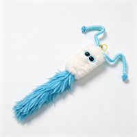 Accessoire de jouet pour chat en peluche coloré, boule de poils élastique, ornement durable pour animaux de compagnie disponible