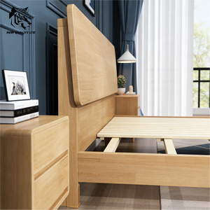 Cama de madera tamaño matrimonial, nueva, moderna, para dormitorio, de fábrica china, precio bajo, personalizable, gran stock, envío inmediato. - Product Image 5