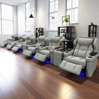 Luxuriöse Theater möbel Leder kino Einsitziger Sessel Villa Wohnzimmer Power Recliner Sofa Media Room Sofa