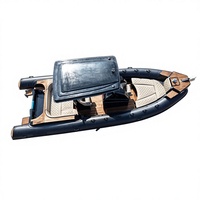 Bateau pneumatique chinois RIB de 7,6 m, yacht de croisière à coque rigide, bateau pneumatique Hypalon avec moteur hors-bord