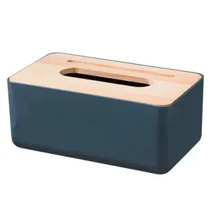 थोक लकड़ी ऊतक बॉक्स कस्टम बहु-कार्यात्मक टॉयलेट पेपर नैपकिन प्लास्टिक यूरोपीय लकड़ी के बॉक्स