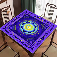 Tapis de Mahjong en Diatomite Imprimé Lotus Rose et Bleu Printemps 2026, Antidérapant, Séchage Rapide, Imperméable, Lavable en Machine, Personnalisable, le Plus Vendu