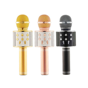 Professional Home KTV Handheld Wireless <b>Microphone</b> USB Rechargeable Portable With Metal <b>Speaker</b> Singing <b>Microphone</b> - Product Image 1