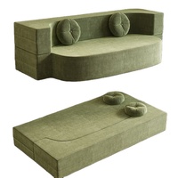 Modulares, komprimierbares Schlafsofa im Wabi-Sabi-Stil, mit Schwammfüllung, doppelt nutzbar, neu, für kleine Wohnungen, Schlafzimmer, Wohnzimmer