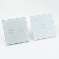 Panneau en verre cristal interrupteur d'éclairage WiFi domotique intelligente