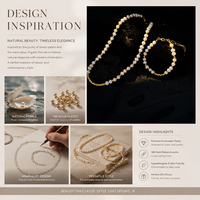 Ensemble collier et bracelet en argent sterling 925 avec perles de culture d'eau douce de 7 mm, tendance unisexe, cadeau de mariage