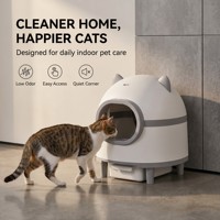 Bac à litière automatique pour chat, grand, intelligent, à faible bruit, autonettoyant, avec capteur WIFI et application pour chats