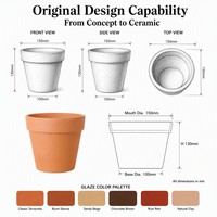 Life-Word Succulent Pot Tanaman Bunga Dekoratif Kustom MOQ Rendah Dalam Ruangan Luar Ruangan Mini Tanah Liat Terakota Pot