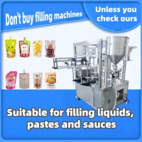 Machine de remplissage et de bouchage automatique de sachets à double bec, de haute précision, pour boissons et shampoings