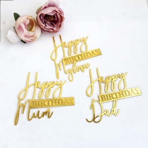 Adornos acrílicos para pasteles con diseño de miel y dulzura, decoraciones para pasteles de feliz cumpleaños para mamá, papá, mi amor, estilo moderno. - Product Image 2