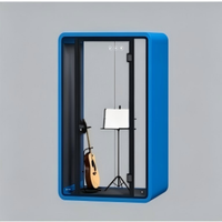 Cabine insonorisée acoustique professionnelle pour la pratique des instruments de musique, studio d'enregistrement silencieux portable avec porte en verre