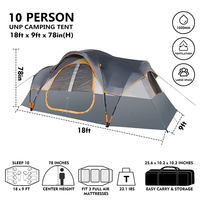 Carpa Grande HOMFUL para Familias y Festivales de Música |   Se adapta a 3 colchones inflables tamaño Queen