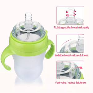 Biberon <span class=keywords><strong>in</strong></span> Silicone a bocca larga biberon portatile biberon <span class=keywords><strong>in</strong></span> Silicone ciuccio accessori per l'alimentazione dell'acqua del <span class=keywords><strong>latte</strong></span> - Product Image 2