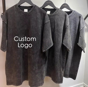 Camisetas FLOWORA con Logotipo Personalizado, 270 GSM, Manga Corta, Lisas, Estilo Vintage, Lavado Ácido, Batik, para Hombre, Impresión por Transferencia de Calor - Product Image 1