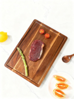 Planche à découper en bois d'acacia de qualité supérieure pour les hôtels, les cuisines et la maison Planche à découper en bois massif épaissi Personnalisation disponible