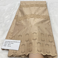 NI.AI Nouveau tissu en dentelle de mousseline de haute qualité, dentelle brodée avec des pierres pour robe de mariée ou de soirée pour femmes