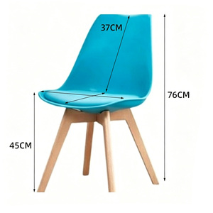 <span class=keywords><strong>Chaise</strong></span> de salle à manger de style nordique en PP, <span class=keywords><strong>chaise</strong></span> ergonomique avec pieds en <span class=keywords><strong>bois</strong></span> massif, <span class=keywords><strong>chaise</strong></span> d'appoint imperméable et résistante aux taches pour la maison et le bureau - Product Image 6