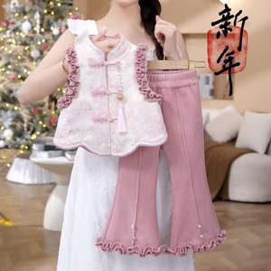 Tongxingyuan Girls Chinese Style New Year Outfit Winter Thick Tang Suit Clothing Set - Product Image 3