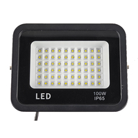 Projecteur LED SMD extérieur étanche IP65 50W 100W 200W 300W 400W à montage mural avec réflecteur fin en acier inoxydable