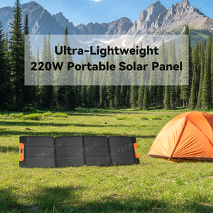 Générateur solaire portable 200W, pliable, étanche, alimentation électrique pour le camping, chargeur extérieur, kit complet de stockage d'énergie - Product Image 1