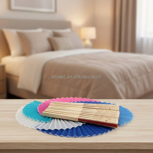 <span class=keywords><strong>Abanicos</strong></span> de Mano Elegantes y Portátiles de Tela de Bambú y Seda <span class=keywords><strong>para</strong></span> Regalos de Boda y Fiestas - Product Image 5