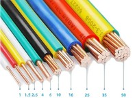 Câble électrique rigide pour bâtiment, monoconducteur, isolé PVC, fils de câblage domestique, conducteur en cuivre personnalisé, câblage électrique