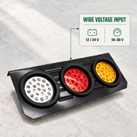 Feu arrière combiné HSSH 63 LED trois couleurs pour camion et remorque 12V 24V 10-30V