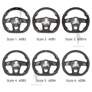 Ajuste para <span class=keywords><strong>Audi</strong></span> New Rs3 Rs4 Rs5 Rs6 Rs7 S3 S4 S5 S6 S7 B9 B8.5 B8 <span class=keywords><strong>A4</strong></span> A6 Original coche modificado LED inteligente <span class=keywords><strong>volante</strong></span> de fibra de carbono - Product Image 2