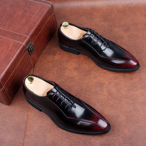 Chaussures de ville pour homme à bout pointu, style <span class=keywords><strong>Derby</strong></span>, avec rehausseur intérieur léger, finition brillante, pour affaires et mariage, style britannique européen anglais - Product Image 3