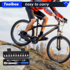 Podofo High Quality Multifunctional 13PCS Bicycle Quick-release 0.2NM Wrench 2 to 24NM Adjustable Small Torque Ratchet Wrench - Product Image 3