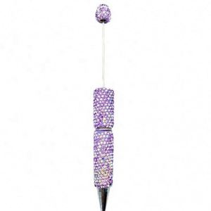 Bolígrafo con Cuentas DIY y Tapa Completamente Decorada con Diamantes, Elegante Bolígrafo Brillante para Regalo o Promoción - Product Image 2