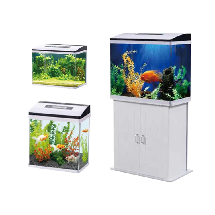 Hot Bending Small Large Fish Tank Aquarium HD Glass Living Room Desktop Ecological Aquarium Fish Tank