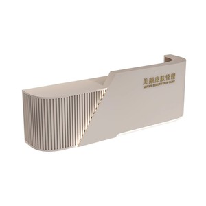 Mostrador de Recepción Moderno y Sencillo en Forma de L para Salón de Belleza, Hotel, Tienda de Ropa, Instituciones de Capacitación, Diseño Personalizado en Cuero - Product Image 5