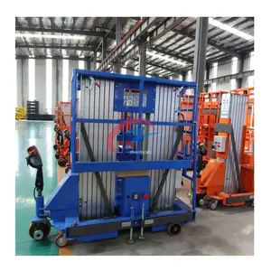 Hot sale hydraulic mast lift system/small mast lift/aluminum double mast lift