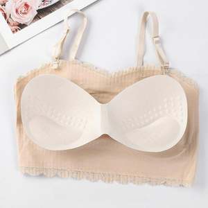 Reggiseno sottile da donna senza ferretto per contenere un paio di eleganti reggiseni senza spalline che prevengono la caduta del seno - Product Image 4