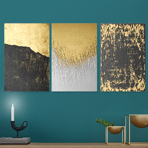 Feuille d'or <span class=keywords><strong>Graffiti</strong></span> abstrait toile imprimé affiche image sans cadre mur décoration de la maison - Product Image 1