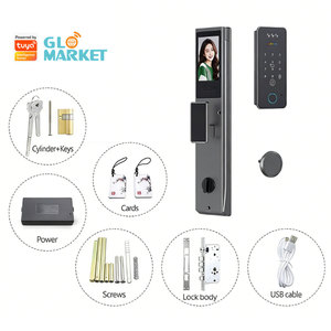 Serrure Intelligente Encastrée Invisible Glomarket Tuya WiFi avec Reconnaissance Faciale et Interphone Vidéo – Sécurité Domestique Économique - Product Image 1