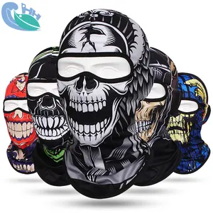 Mascarilla de protección solar UV con logotipo personalizado, máscara de esquí de cara completa con 1 orificio, de diseñador, pasamontañas para ciclismo y motocicleta al aire libre