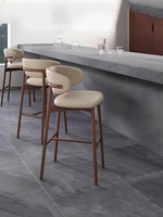 Chaises de bar en bois massif de designer italien, tabourets de comptoir modernes et minimalistes, tabourets de bar pour la maison, l'îlot de cuisine, le restaurant, le pub
